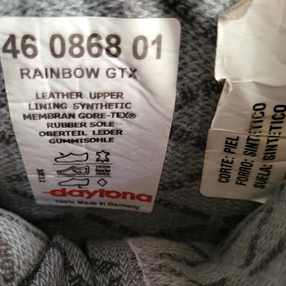 NWOT MENS DAYTONA RAINBOW GTX MOTORCYCLE BOOTS SZ 46 - Picture 8 of 9